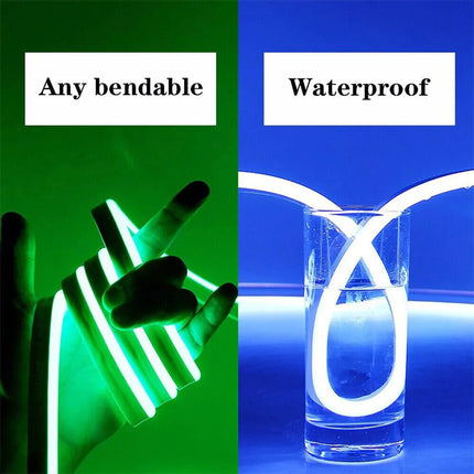 5M  RGBIC LED Neon Strip Light - Waterproof, Flexible Silicone Light Rope