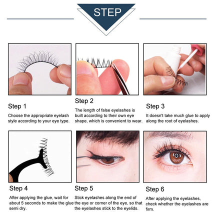 5 Pairs 3D Natural Thick False Fake Eyelashes Eye Lashes Mink Makeup Extension F820