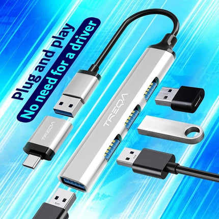 USB Type C USB Extender 3.0 2.0 Multi Port Hub 4 Port MacBook Windows Extension
