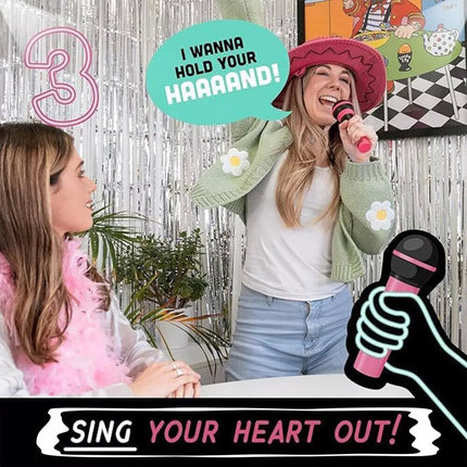 Exciting Grab the Mic Family Karaoke Board Game Lyric Cards Birthday Party