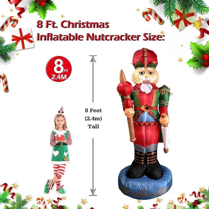 Christmas Inflatable Nutcracker Giant Lighted Interior Decoration Built in Fan