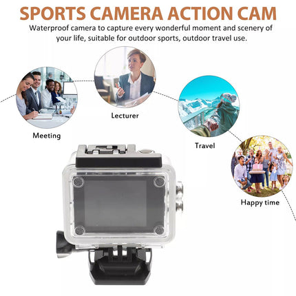 1080P 4K HD 2" Waterproof Sports Action Camera 12MP Video DVR Recorder Go Pro