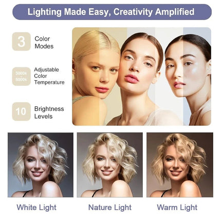 160cm LED Ring Light with Tripod Stand Phone Holder Streamer Studio Photo Makeup Lamp