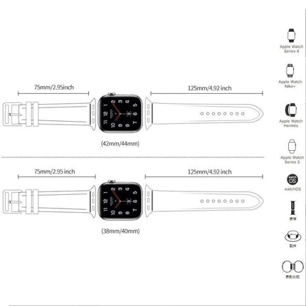 Apple Watch iWatch Band Series 11 42mm SE 3 40mm Hermes Leather Strap