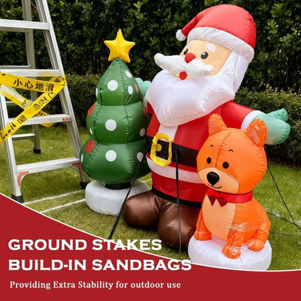 Inflatables Christmas Outdoor Decorations Cute Blow Up for Garden Lawn Xmas Deco