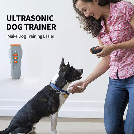 Grey + Orange Anti Bark Device Ultrasonic Dog Barking Control Stop Repeller Trainer Train Tool