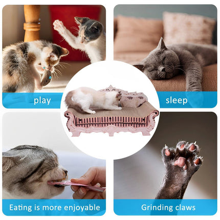Cute Cat Kitten Claw Scratching Board Scratcher Corrugated Cardboard Toy