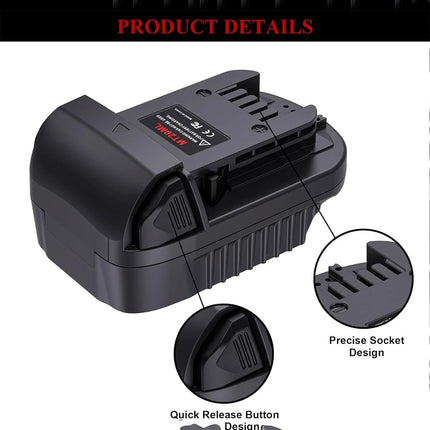 MT20ML Battery Adapter Convert Makita Bl1860 18V Li-ion Battery to Milwaukee M18