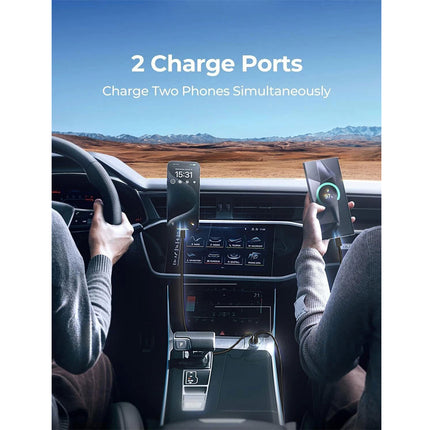Black USB-C Fast Car Charger with Charging Cable Adapter iPhone Samsung