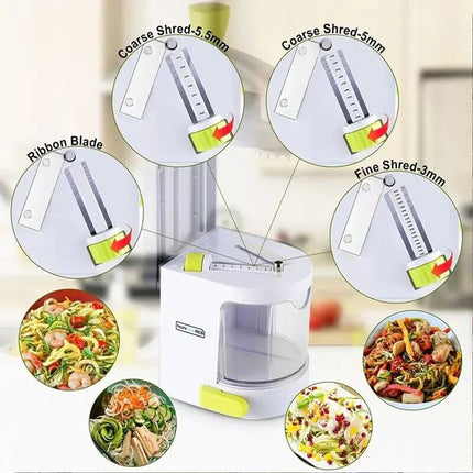 Manual Vegetable Slicer Spiralizer 4-IN-1 Blade Zucchini Noodle Spaghetti Maker