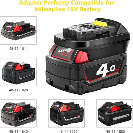Battery Converter for Milwaukee to Dewalt Battery Adapter MIL18DL M18 18V