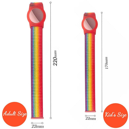 3Packs Apple AirTag Case Wristband Protective Cover Colorful & Rainbow & Grey