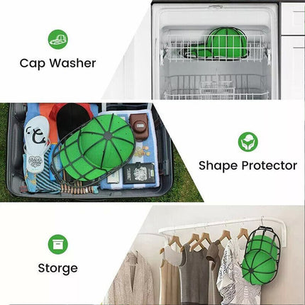 Black 3 Pack Hat Washer Baseball Hat Cleaner Cap Washer Hat Washing Cage Holder Frame