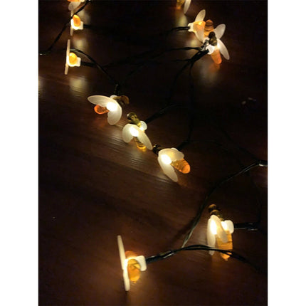 100LED 10.9M Warm White Bee Solar Christmas Party String Garden Lights