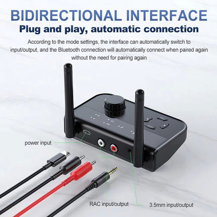 5.3 Long Range Bluetooth Transmitter Receiver For TV Home Stereo Audio Adapter