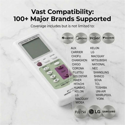 Universal A/C Remote Control for 1,000 Brands KT-100A II Replacement Air Con LCD