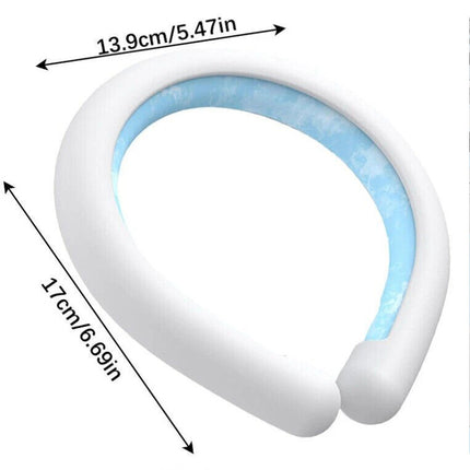 Neck Cooler Tube Wearable Cooling Neck Wraps Hands Free Cold Gel Ice Pack Outdoo