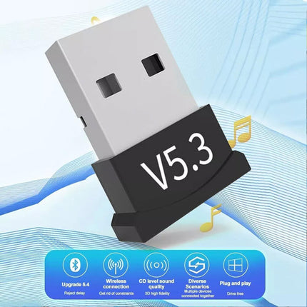 USB Bluetooth 5.3 Dongle Adapter for PC Speaker Wireless Music Audio Receiver