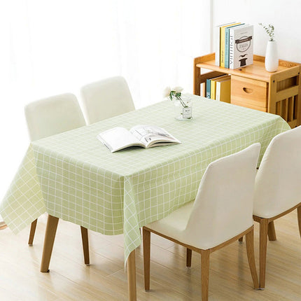 Scandinavian Green Rectangle Table Cloth Water Stain Resistant PEVA Party Tablecloth Desk Cover Mat
