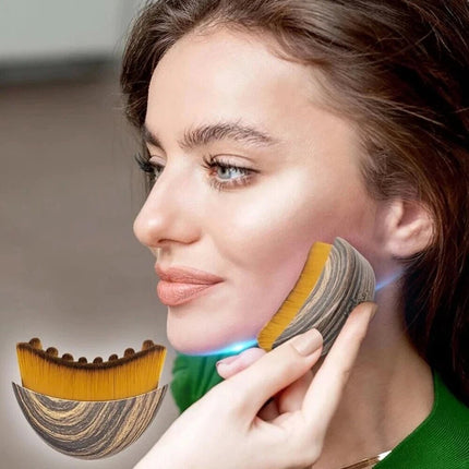 2Pcs Lymphatic Contour Face Brush, Dry Brushing Face Brush,Lymphatic Drainage Massage