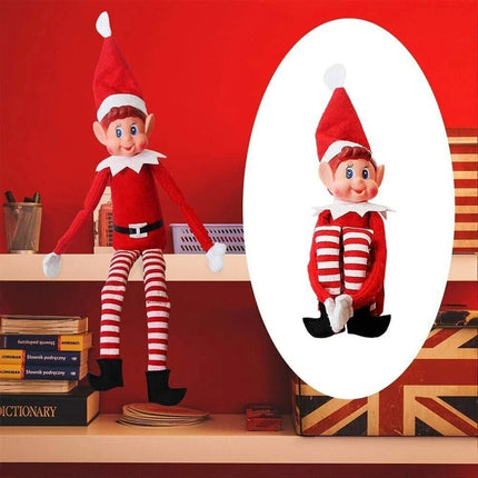 2pk Christmas Naughty Elves Set Original Elf Boy Girl Soft Doll Xmas Decoration