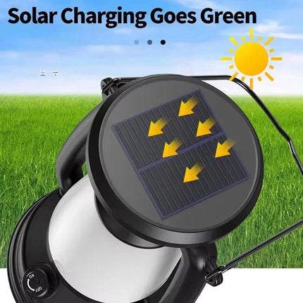 Outdoor Solar USB Rechargeable Camping Lantern Lamp Tent Hiking LED Light Lights
