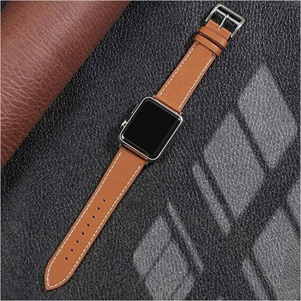 For Apple Watch iWatch Band Series 8 7 6 5 4 3 SE 45 44 41 Leather Strap Brown
