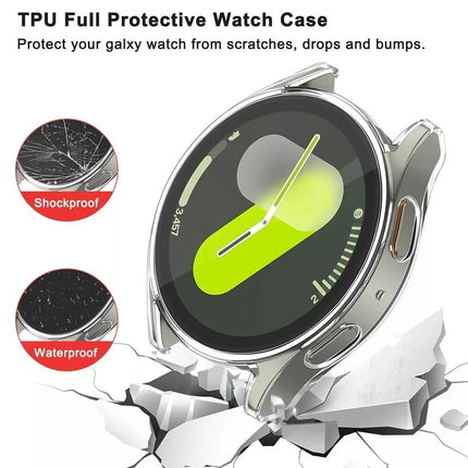 Clear For Samsung Galaxy Watch 7 Case Screen Protector Clear 40mm Cover