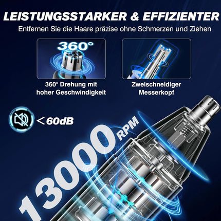 2025 Nose Hair Trimmer For Men Rechargeable Ear and Nose Hair Trimmer Portable
