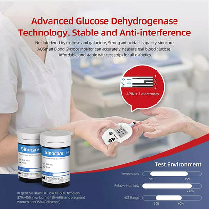 Test Strips & Lancets Safe-ACCU 100 Pcs Blood Glucose （no Meter）