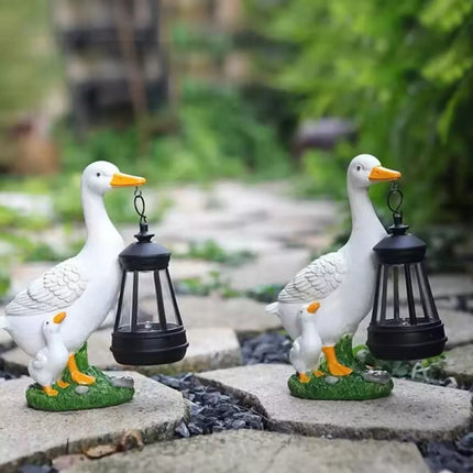 Solar Duck Lantern String Lights Waterproof LED Outdoor Decor for Patio Garden