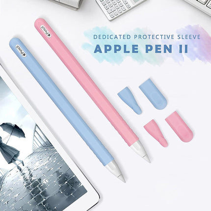 Silicone Rubber Cover Sleeve Grip Case For Apple iPad Pro Pencil 2nd Generation Blue