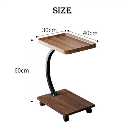 Movable Coffee Side Table Laptop Desk Bedside Sofa Tea End Tables Wooden Metal