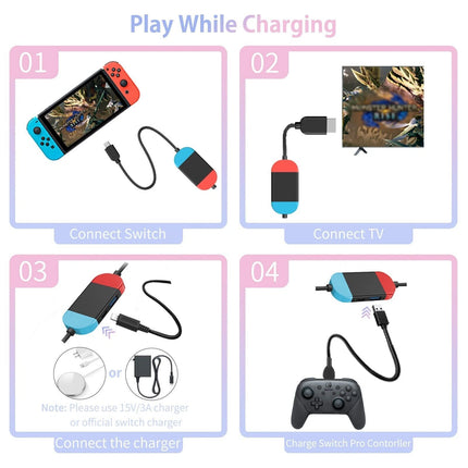 Nintendo Switch 1 Dock USB-C HDMI Mini Travel TV Connector Controller Charger