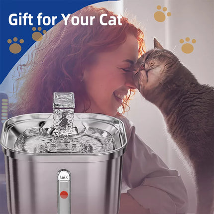Electric Cat Water Fountain Pet Automatic Sensor Drinking Dispenser Filter Set