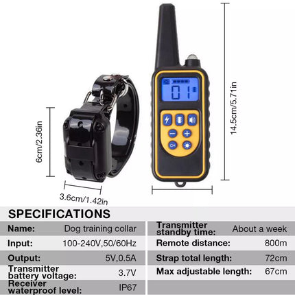 Anti Bark Electric Shock Dog Pet Training E-Collar Obedience Remote Control