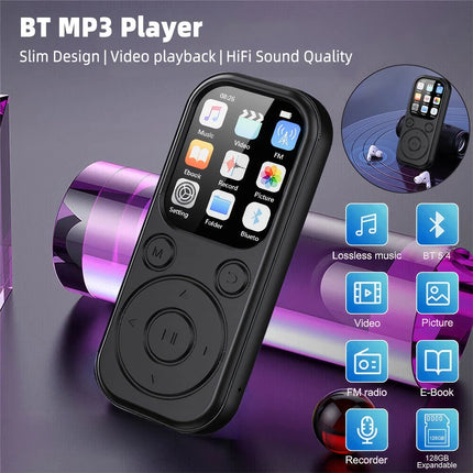 2" Color Screen MP3 Bluetooth Music Player with Speaker FM Radio Voice Recorder