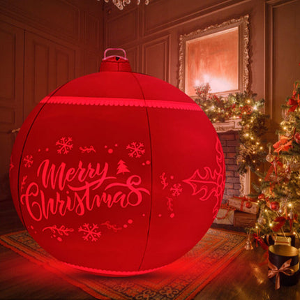 24 Inch Inflatable Christmas Ball Decorations Outdoor Rechargeable LED Light
