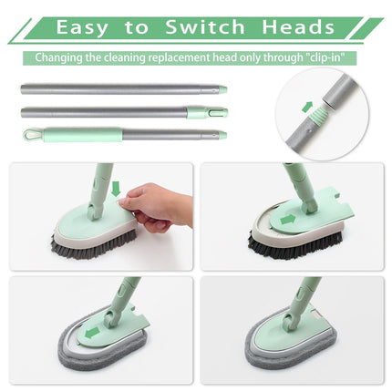 Tile and Tub Brush Long Handled Floor Scrubbing Brush Shower Cleaning Brush