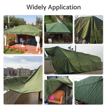 3 Size Army Heavy Duty Waterproof Canvas Tarp Tarpaulin Sun Blocked Dustproof