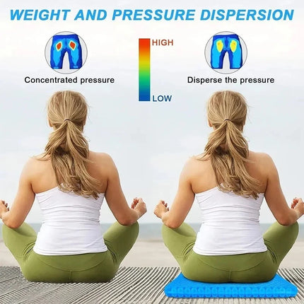 2Pcs Honeycomb Gel Seat Cushion Double Layer Thick Sitting Chair Pad Pain Relief Soft