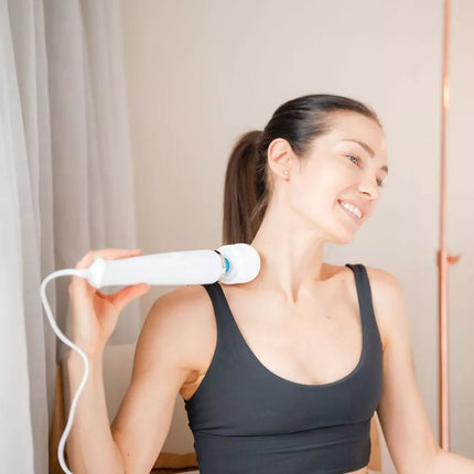 30Mode Wand Body Personal Massager CORDED AU Plug for Pain Relief White