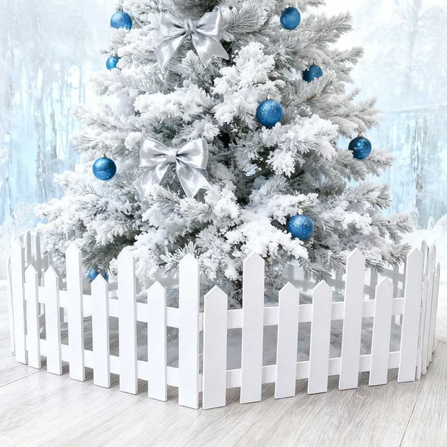 28Pcs Christmas Tree Fence DIY Gate Fence Picket Panels Border Xmas Decoration