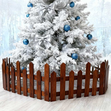 28Pcs Christmas Tree Fence DIY Gate Fence Picket Panels Border Xmas Decoration