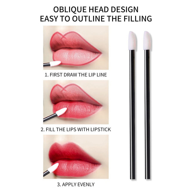 200Pcs Lip Gloss Brush Disposable Wands Lipstick Eyelash Extension Removal