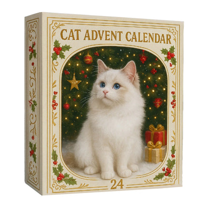 2025 Cat Advent Calendar with 24 Acrylic Kitten Ornaments Christmas Countdown