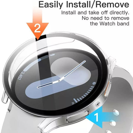 Clear For Samsung Galaxy Watch 7 Case Screen Protector Clear 40mm Cover