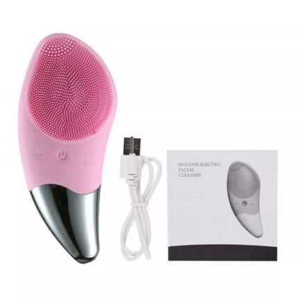 Electric Silicone Facial Cleansing Brush Face Washing Brush Cleaner Massager