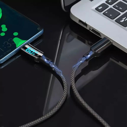 Type C to Type C to Ligtning Fast Charge Cable LED Display USB C to C Charging Date Transfer iPhone