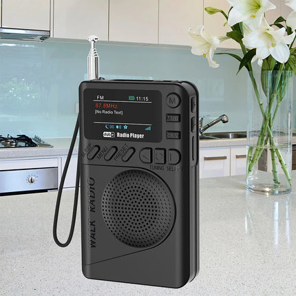 Portable Mini Pocket DAB/DAB + Digital Receiver MP3 Player FM Radio Rechargeable